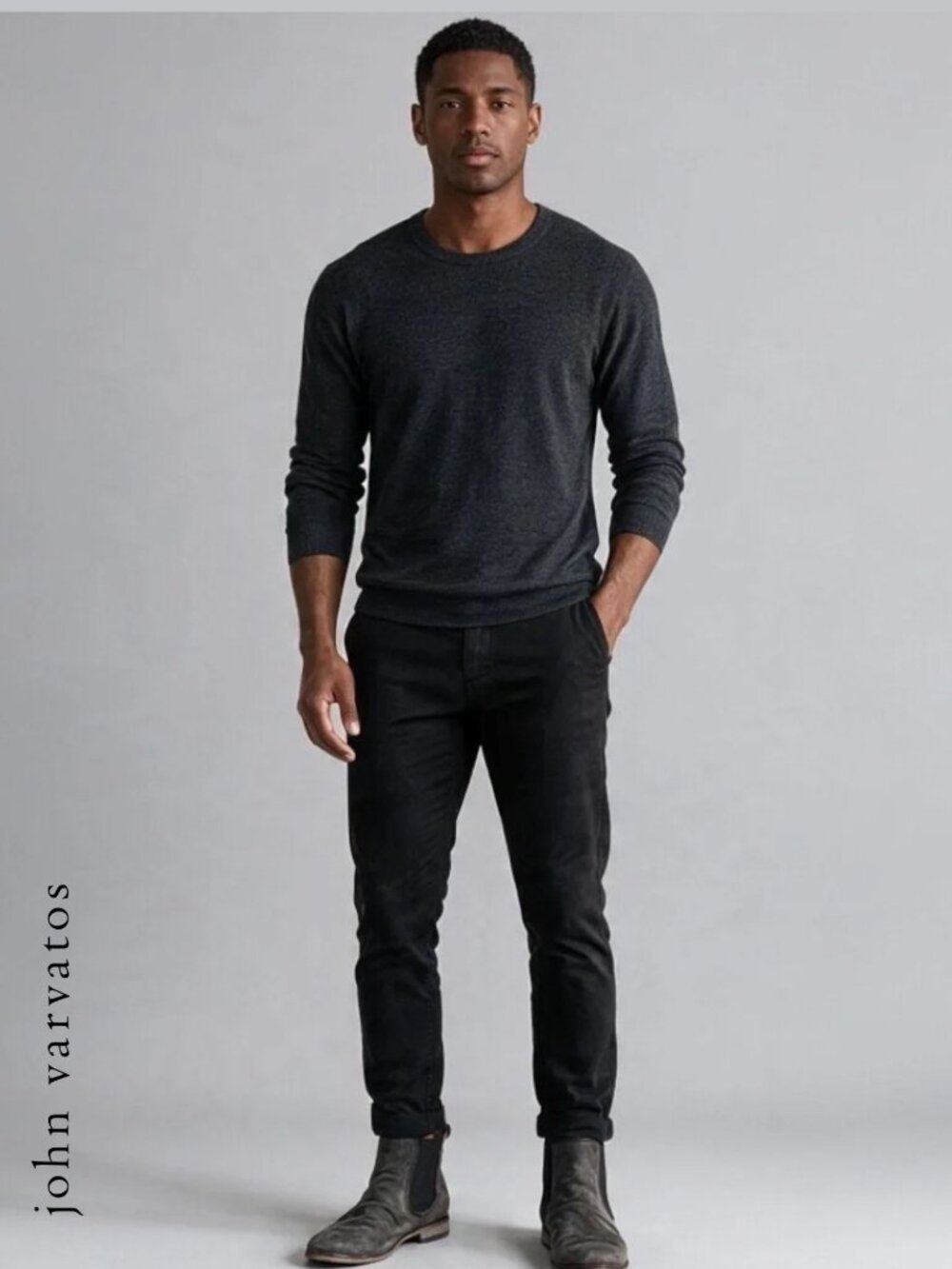 John Varvatos Fleetwood Sharpei Suede Chelsea Boot